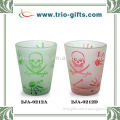 Shot glass with etching skull priate design